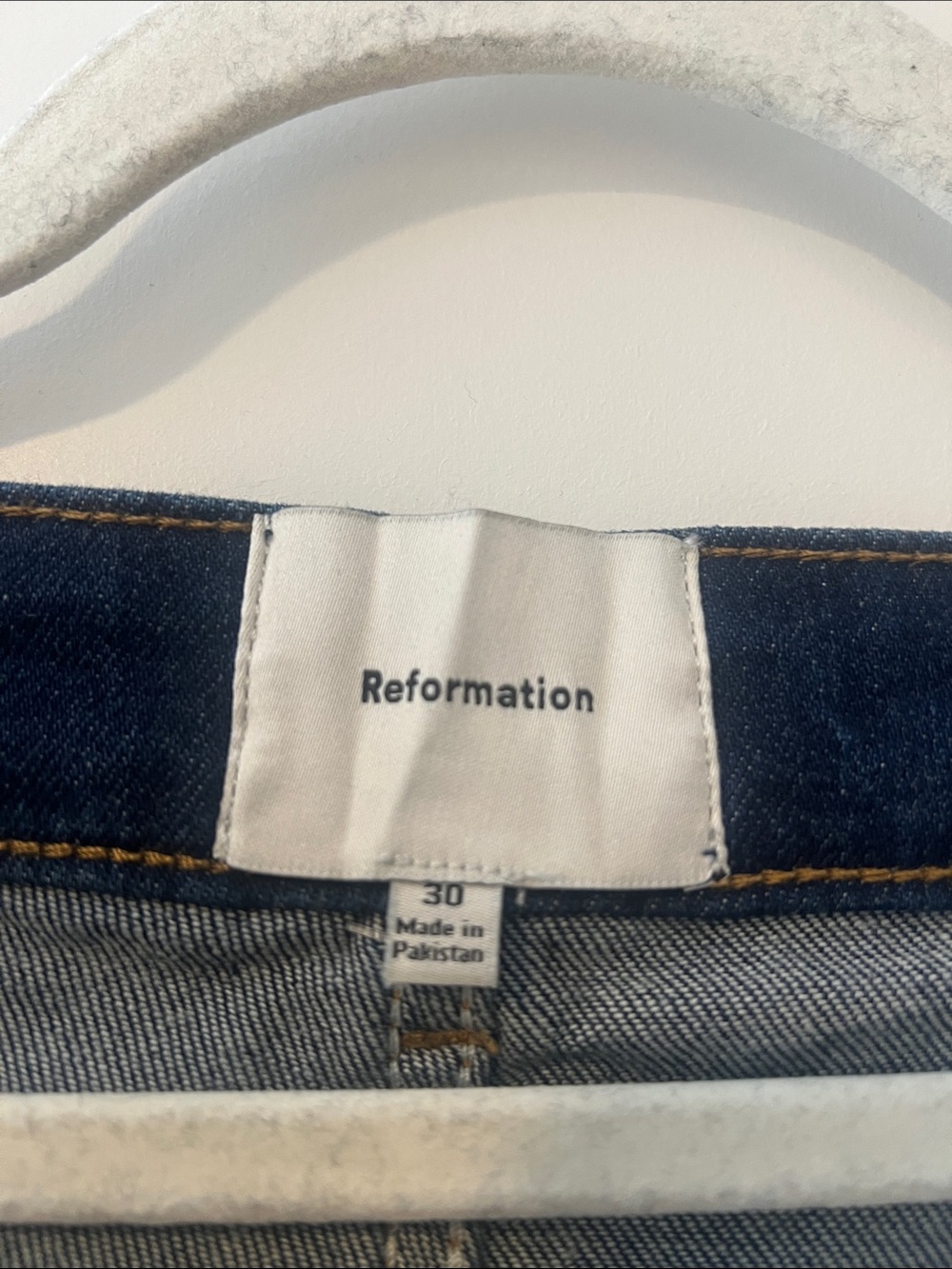 NWT Reformation BEX Wide-Leg High-Rise Jeans in Dark Blue - Picture 8 of 8
